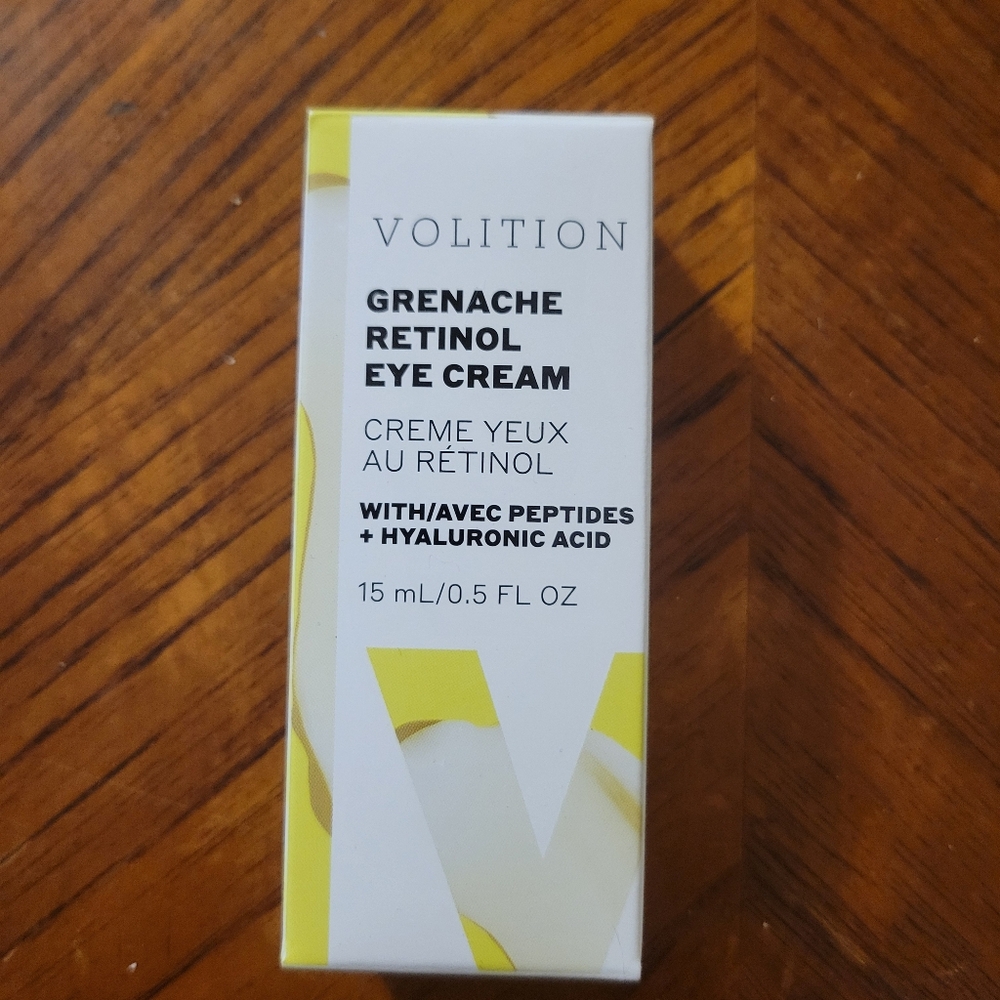 Volition Grenache Retinol Eye Cream - White and Yellow
